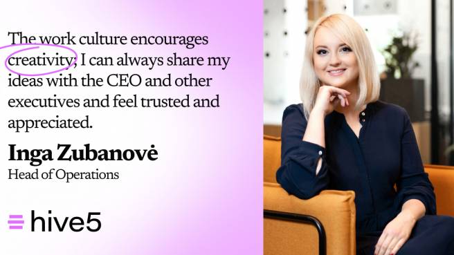 Head of Operations, Inga Zubanove