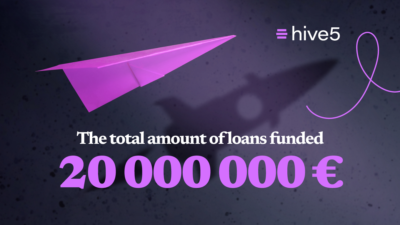 Revisión mensual de Hive5: Más de 20 millones de euros en préstamos financiados desde el inicio.