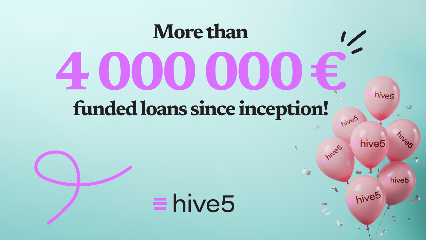 ¡Hive5 ha conseguido financiar 4 000 000 de euros en préstamos desde su creación!
