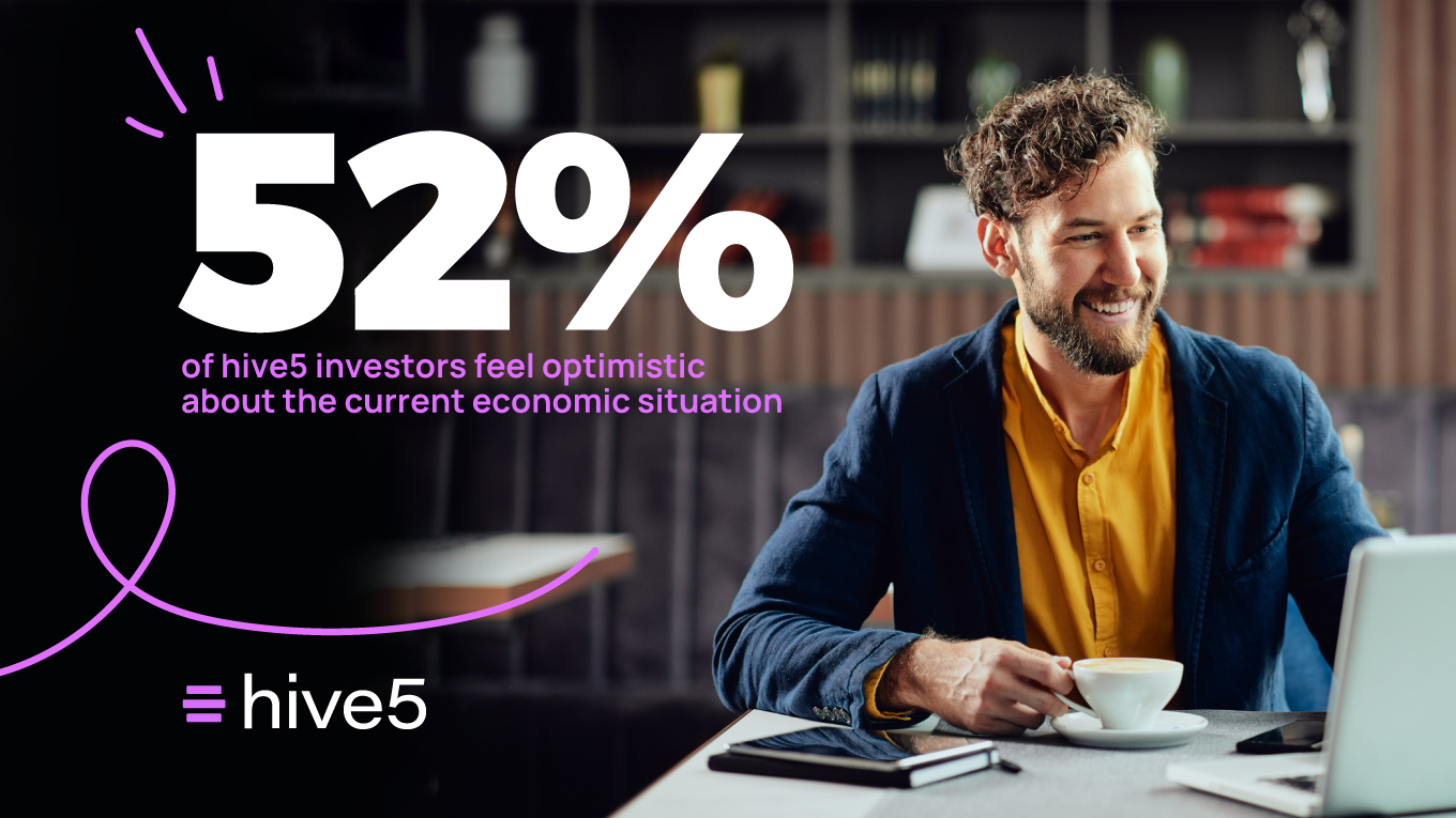 El 52% de los inversores de Hive5 se sienten optimistas sobre la situación económica actual.